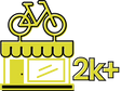 2,000+ bike shops.